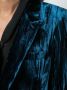Saint Laurent crinkled velvet one-button blazer Blauw - Thumbnail 5