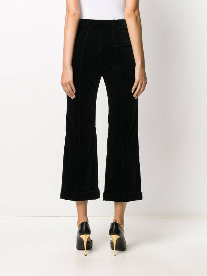 Saint Laurent Cropped broek Zwart