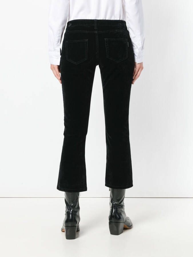 Saint Laurent cropped fitted jeans Zwart