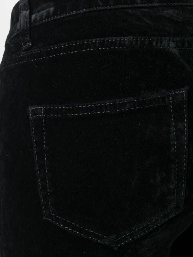 Saint Laurent cropped fitted jeans Zwart