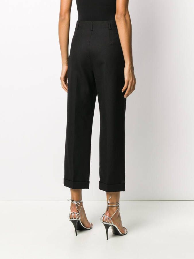 Saint Laurent Cropped pantalon Zwart