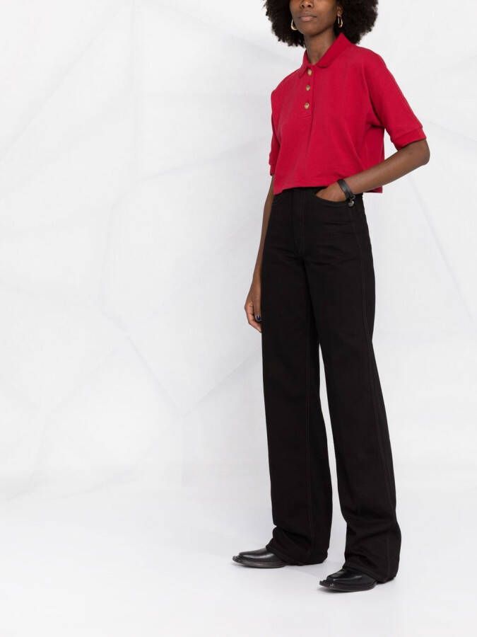 Saint Laurent Cropped polotop Rood