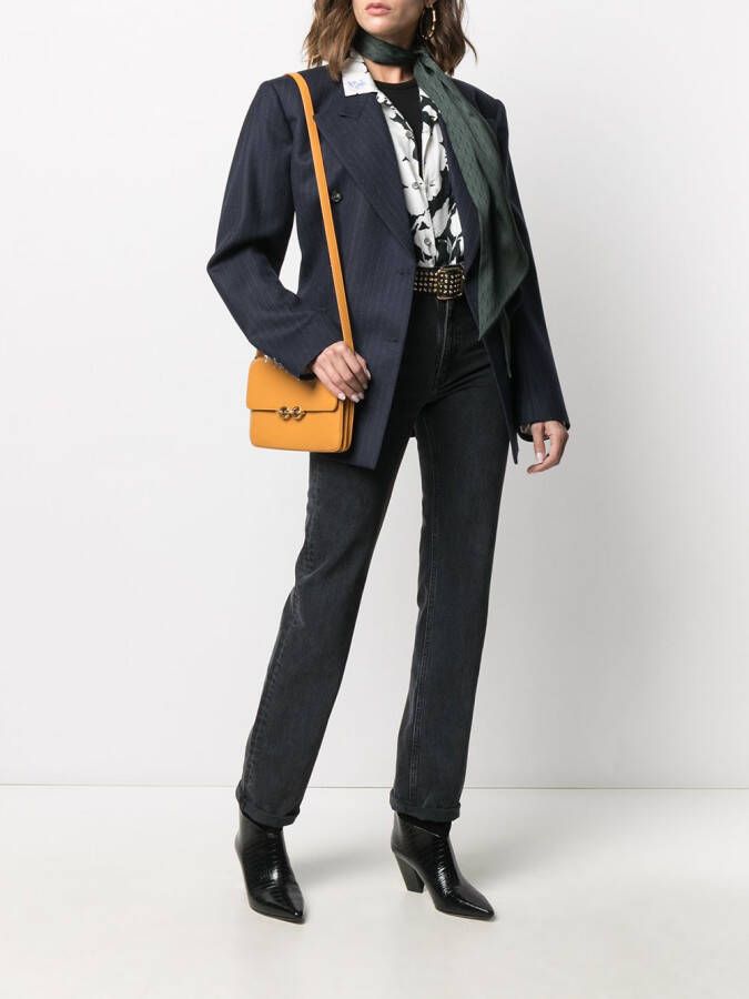 Saint Laurent Crossbodytas met kettingdetail Geel