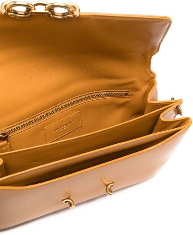 Saint Laurent Crossbodytas met kettingdetail Geel