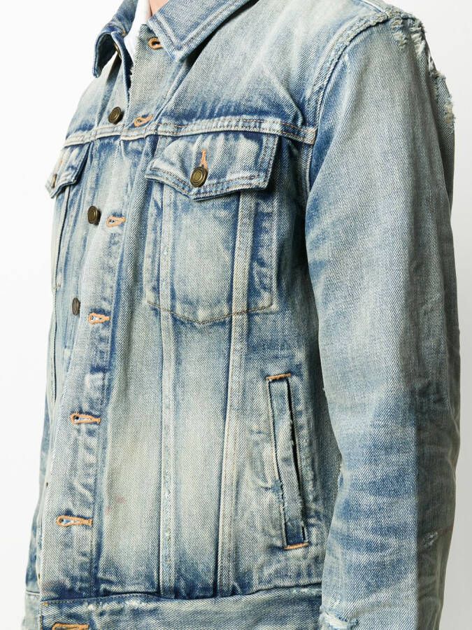 Saint Laurent Denim jack Blauw