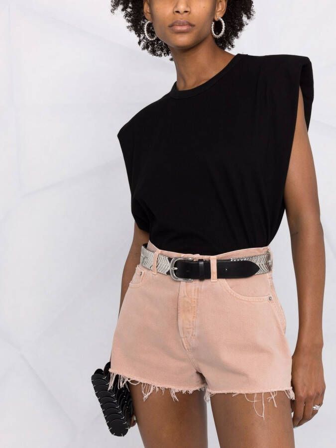 Saint Laurent Denim shorts Roze