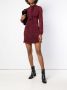 Saint Laurent Devoré mini jurk Rood - Thumbnail 2