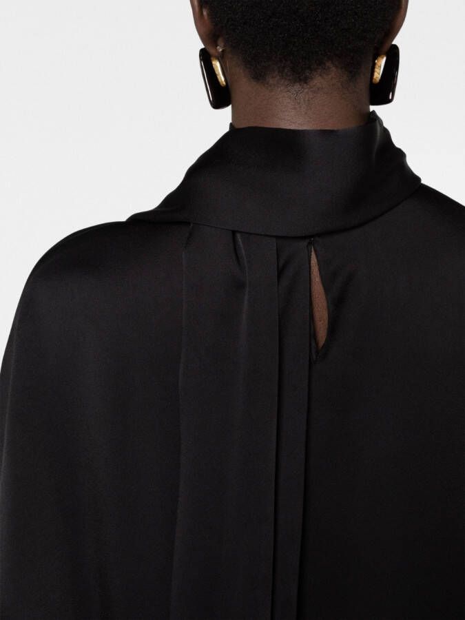 Saint Laurent Doorzichtige blouse Zwart