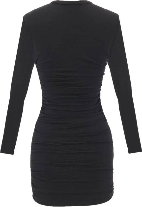 Saint Laurent Gedrapeerde jurk Zwart