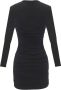 Saint Laurent Gedrapeerde jurk Zwart - Thumbnail 2