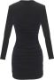 Saint Laurent Gedrapeerde jurk Zwart - Thumbnail 2