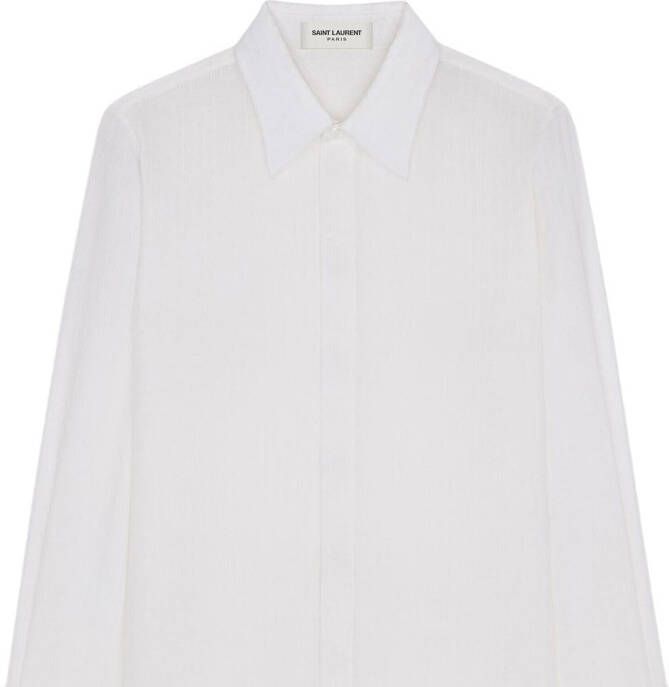 Saint Laurent Effen blouse Wit