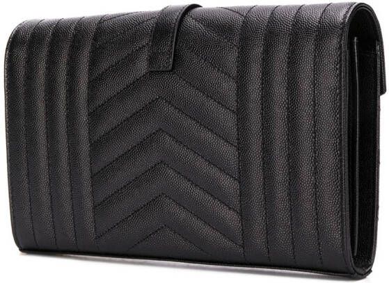 Saint Laurent Envelope leren crossbodytas Zwart