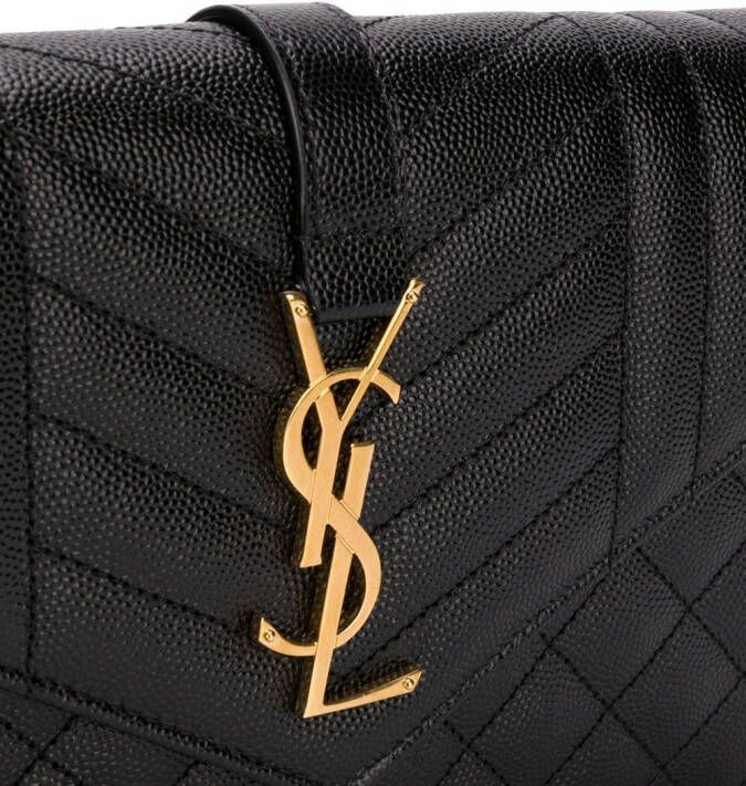 Saint Laurent Envelope leren crossbodytas Zwart