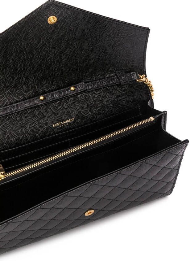 Saint Laurent Envelope leren crossbodytas Zwart