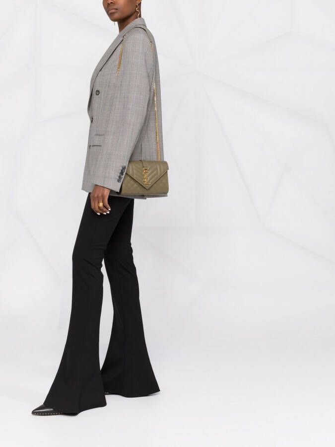 Saint Laurent Envelope kleine crossbodytas Groen