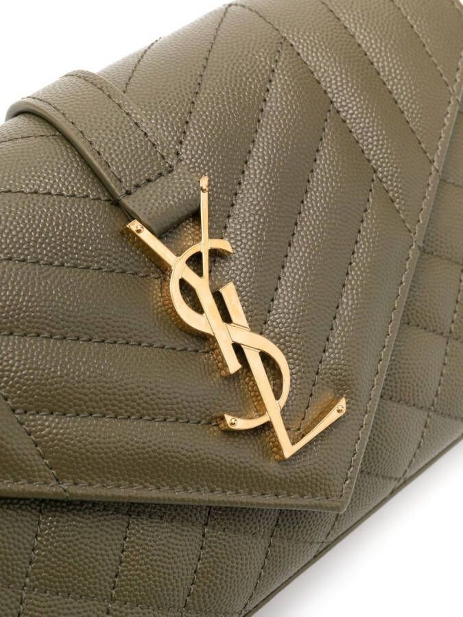 Saint Laurent Envelope kleine crossbodytas Groen