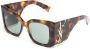Saint Laurent Eyewear Blaze zonnebril met schildpadschild design Bruin - Thumbnail 2