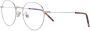 Saint Laurent Eyewear bril met rond metalen montuur Zilver - Thumbnail 2