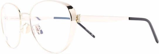 Saint Laurent Eyewear Bril met rond montuur Goud