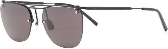 Saint Laurent Eyewear Zonnebril met vierkant montuur Zwart