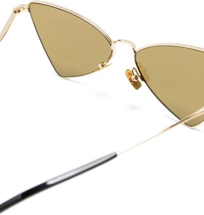 Saint Laurent Eyewear Jerry zonnebril met logo-reliëf Goud