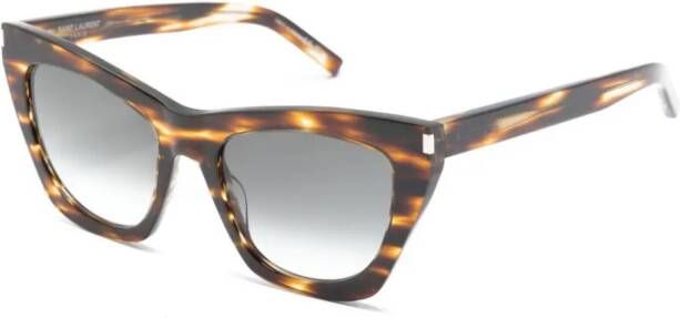 Saint Laurent Eyewear Kate zonnebril met cat-eye montuur Bruin