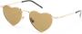Saint Laurent Eyewear Loulou zonnebril met hartvormig montuur Goud - Thumbnail 2