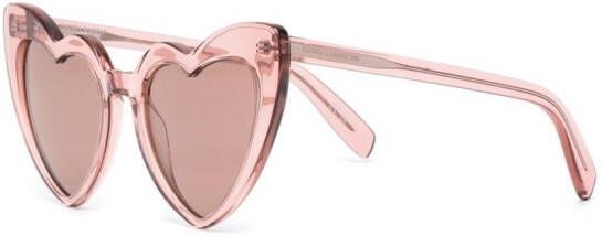 Saint Laurent Eyewear Loulou zonnebril met hartvormig montuur Roze