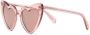 Saint Laurent Eyewear Loulou zonnebril met hartvormig montuur Roze - Thumbnail 2