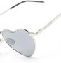 Saint Laurent Eyewear Loulou zonnebril met hartvormig montuur Zilver - Thumbnail 3