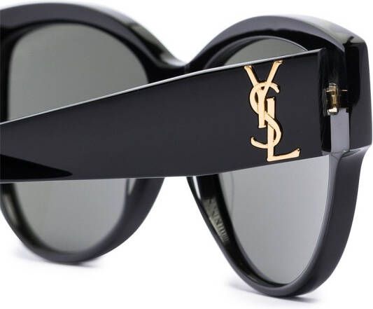 Saint Laurent Eyewear M3 zonnebril met monogram Zwart