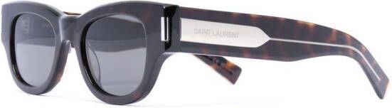 Saint Laurent Eyewear Naked Wire Core zonnebril met cat-eye montuur Bruin