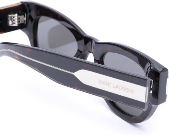 Saint Laurent Eyewear Naked Wire Core zonnebril met cat-eye montuur Bruin
