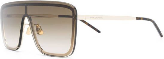 Saint Laurent Eyewear New Wave SL1 Mask zonnebril Goud