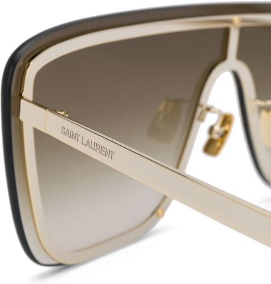 Saint Laurent Eyewear New Wave SL1 Mask zonnebril Goud
