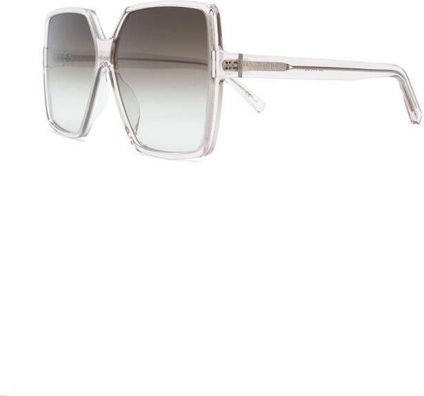 Saint Laurent Eyewear oversized zonnebril Beige