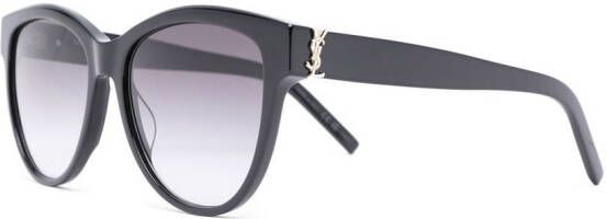 Saint Laurent Eyewear Zonnebril met rond montuur Zwart