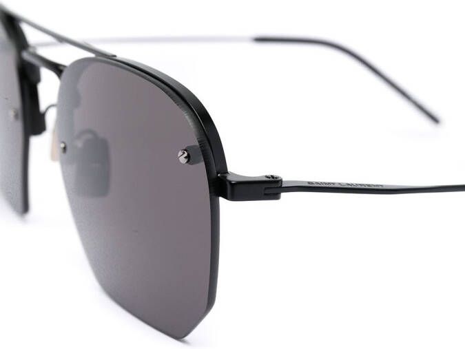 Saint Laurent Eyewear SL 422 zonnebril met zeshoekig montuur Zwart