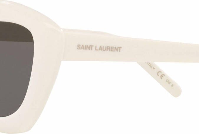 Saint Laurent Eyewear SL 423 zonnebril met kattenoog montuur Wit