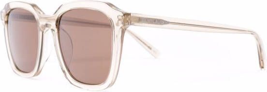 Saint Laurent Eyewear SL 457 zonnebril met vierkant montuur Beige