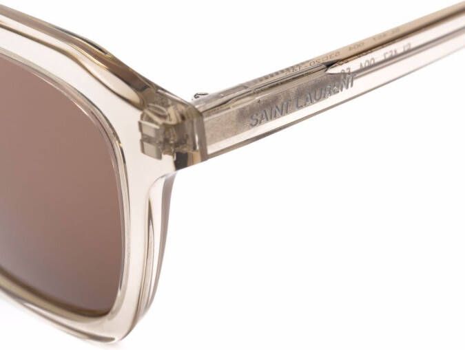 Saint Laurent Eyewear SL 457 zonnebril met vierkant montuur Beige