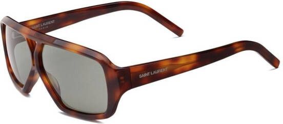 Saint Laurent Eyewear SL 569 Y zonnebril met piloten montuur Zwart