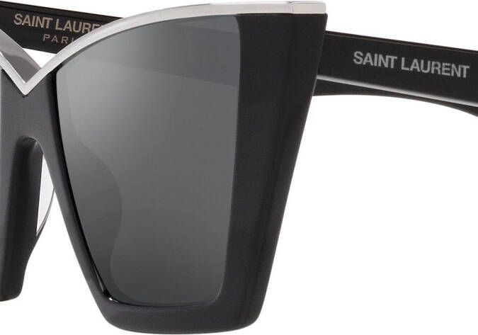 Saint Laurent Eyewear SL 570 zonnebril met cat-eye montuur Zwart