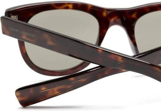 Saint Laurent Eyewear SL 571 zonnebril met rond montuur Bruin