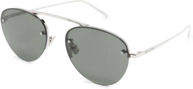 Saint Laurent Eyewear SL 575 zonnebril met rond montuur Zilver