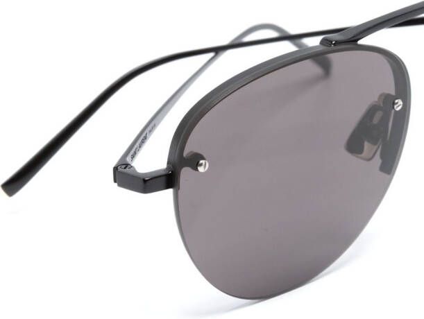 Saint Laurent Eyewear SL 575 zonnebril met rond montuur Zwart