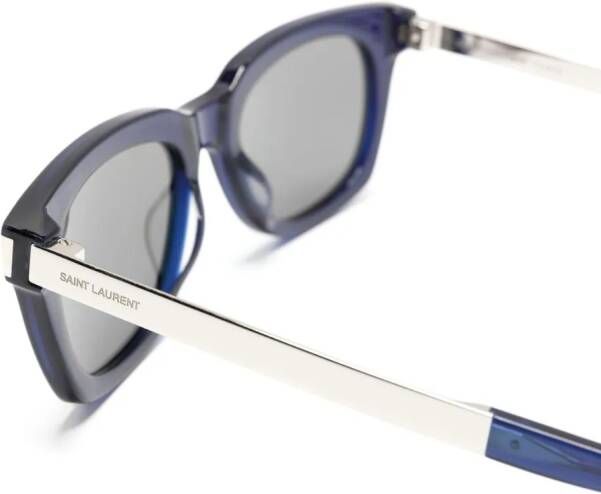 Saint Laurent Eyewear SL 582 zonnebril met vierkant montuur Blauw