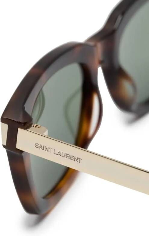 Saint Laurent Eyewear SL 582 zonnebril met vierkant montuur Bruin