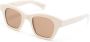 Saint Laurent Eyewear SL 592 zonnebril met vierkant montuur Beige - Thumbnail 2